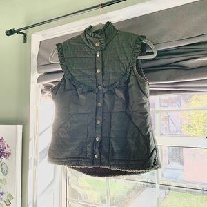 [Free People] Quilted Puff Vest w/ Ruffle